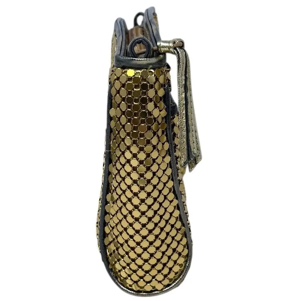 Vintage La Regale Gold Metal Chainmail Purse Evening Bag Art‎ Deco Clutch